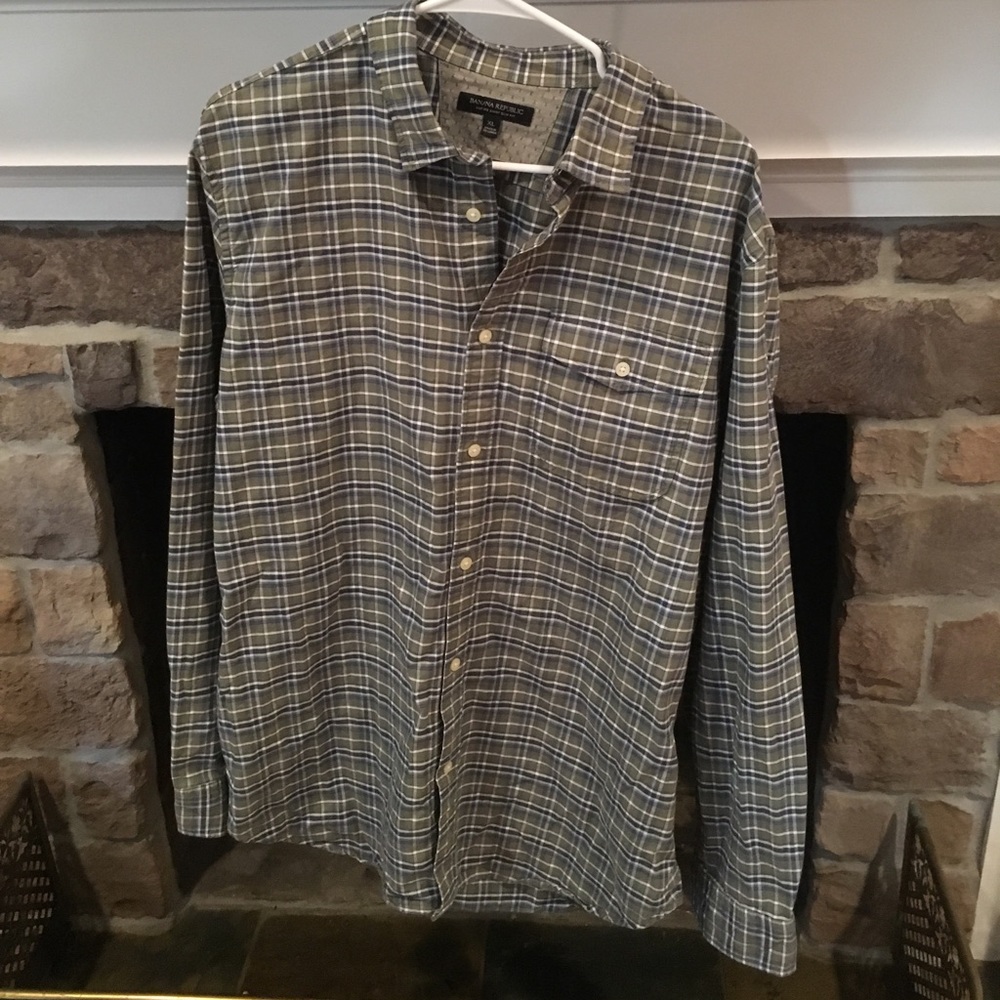 NWOT Banana Republic Plaid Button Down Shirt